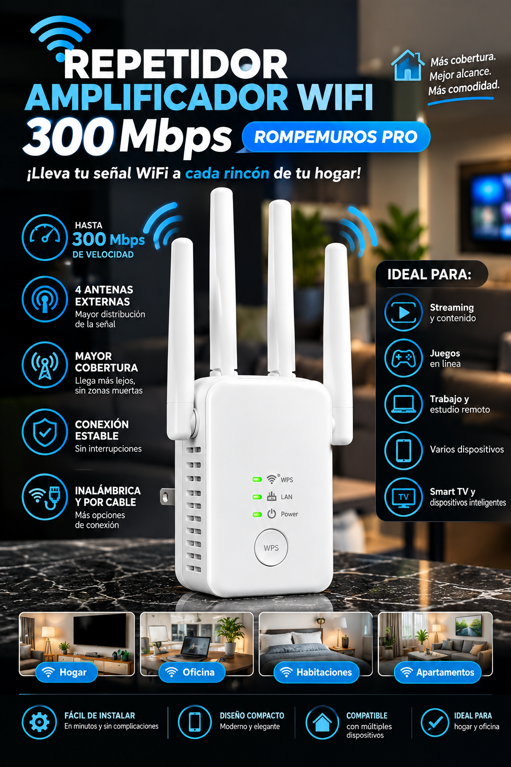 Repetidor Amplificador WIFI